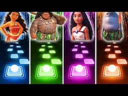 MOANA vs MOANA 2 - Tiles Hop EDM Rush! How Far I'll GO | Beyond | We're Back | You're Welcome