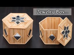 DIY Jewelry Box | Jewelry box making at home | Jewelry Box made from Bamboo Sticks