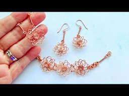 DIY Wire Wrap Jewelry Tutorial - Fun & Easy Flowers - Beginner Friendly