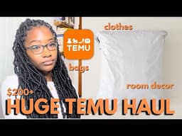 HUGE TEMU HAUL/UNBOXING! | bags, jewelry, clothing, fall dorm/room decor, shoes, etc