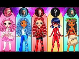 Marinette Ladybug, Moana, Isabela cosplay Descendants 4 Rise of Red | Sticker Game Book & Blind Bags