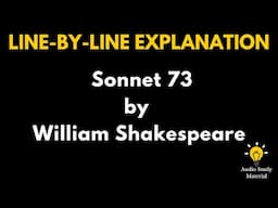 Line By Line Explanation Of Sonnet 73 By William Shakespeare. - Sonnet 73: William Shakespeare