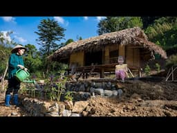 Build Terraced Fields for Growing Flowers, Harvesting Vegetables and Cooking, Mountain Life