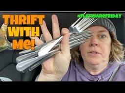 Thrift With Me For Flatware to Flip! 7 Stores in 7 Hours - Flatware Friday! #ebayreselling