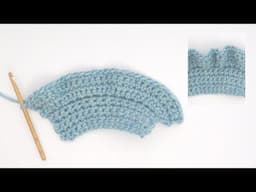 How to crochet a flounce edge - top down