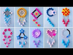 10 Quick Easy Paper Wall Hanging Ideas / Heart flower Wall decor / Christmas  Decor DIY/