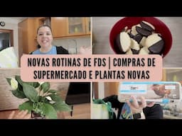 Rotinas de fim de semana | Compras no Intermarché | Tapete e plantas novas para a casa #vlog