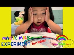 MAGIC MILK SCIENCE EXPERIMENT FOR KIDS | LEARNING COLORS | LET'S HAVE SAM FUN