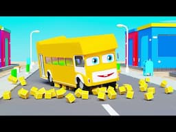 Old MacDonald Had A Bus | EIEIO | Learn Colors with Bus Rhyme | Nursery Rhymes for Kids & Baby Song