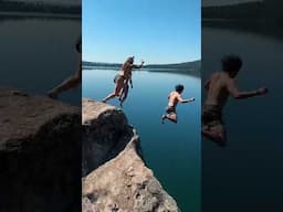 Phelps Lake holds the best jumping spot. One of our favorite times in the #grandtetons  #wyoming