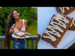 Gingerbread Cookie Protein Bars 🍪🍫 Raw Vegan, No-Bake, Homemade & Easy! Healthy Snack & Dessert 🌱