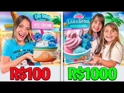 SORVETE DO STICH de 100 e 1000 REAIS  *Quem será que venceu?