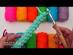 Crochet Romanian Cord Caterpillar Stitch DIY How To Tutorial