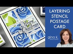 Layering Stencil Postage Card - Card Making Tips & Tricks