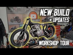 Cafe Racer projects updates & workshop tour + timelapse!