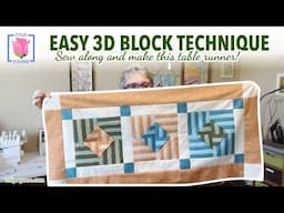 These 3D Floating Diamonds are Easier Than They Look! 🔹 Watch This Simple Technique 🔹 Quilted Runner