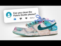 How To Clean Delicate Material Shoes | Nike Futura Dunks