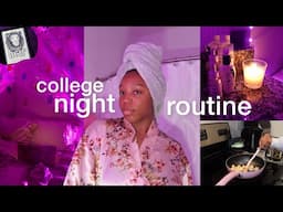 NIGHT ROUTINE AS A COLLEGE STUDENT | self care, skincare, hair products, reading