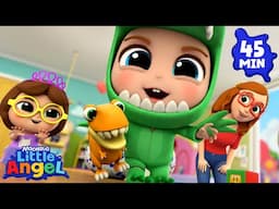 DINO | Little Angel | Songs and Cartoons | Best Videos for Babies