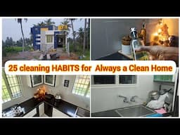 25 cleaning Habits for all Home makers |Tips for Efficient Homemaking for a Clean