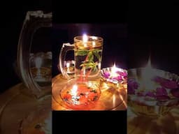 Water candle for Diwali celebration #diy #diwalispecial #waterlamp #viralshort