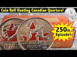 Coin Roll Hunting Canadian Quarters - Looking for SILVER! Lots of Colourized Quarters!!