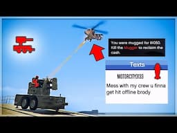 Flak Cannon + Submarine Trolling ANGRY Griefers on GTA Online