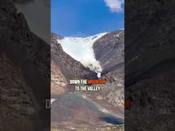 Hiker films avalanche and regrets it… #avalanche #mountains #shorts #crazy #adrenaline