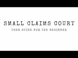 How to Win in Small Claim Court