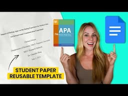 Format a Student Paper in APA 7th Style Using Google Docs