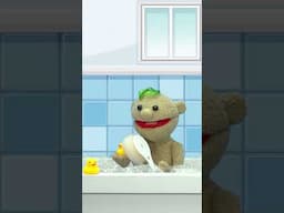 Bath Time | Nursery Rhymes & Kids Songs | Puppet Simple Song #shorts #puppetshorts #ytshorts