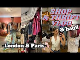 SHOPPING & THRIFTING IN LONDON & PARIS VLOG + HAUL