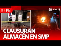 Clausuran almacén tras incendio en zona industrial de SMP | Primera Edición | Noticias Perú