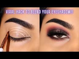 TRY THIS HACK TO ACHIEVE A PERFECT EYESHADOW BLEND!! | Eye Makeup Blending For Beginners