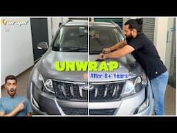 Mahindra XUV5OO Wrap Removed After 8+Years *SHOCKING RESULT*😳🔥 @VwrapsSikar