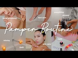 RELAXING SELF CARE PAMPER ROUTINE 🫧 Ultimate Sunday Reset, Feminine Hygiene, Body & Skin *aesthetic*