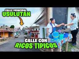 🥘CALLE PRINCIPAL de USULUTAN con RICOS TIPICOS🫕rumbo al PARQUE CENTRAL⛲