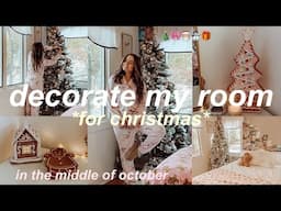 DECORATING MY ROOM FOR CHRISTMAS 2024 & WINTER/CHRISTMAS ROOM TOUR (Christmas room transformation)