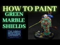 How to Paint GREEN MARBLE SPACE MARINES SHIELDS