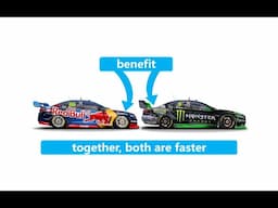 How racecars pass using aerodynamics - Supercars @ Bathurst 1000