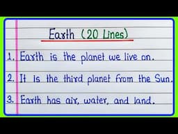 20 lines on Earth essay in English | Essay on Earth | About Earth | Earth essay