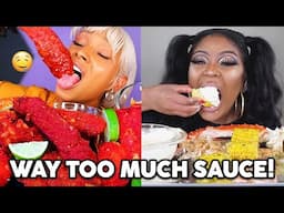 mukbangers DRINKING SAUCE like it's a meal 😧