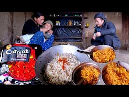 Rita Rojan cook  Hot & spicy noodles || Village noodles recipe || Life in rural Nepal @Ritarojan