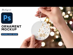 How to make Christmas Ornament mockup with perspective warp tool | Photoshop Tutorial