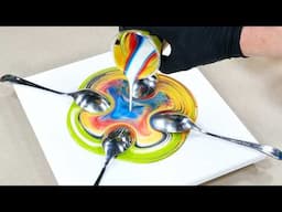 Fluid Painting with 4 Spoons