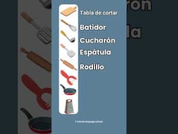 Kitchen Utensils in Spanish #spanishvocabulary