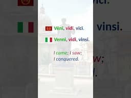 Latin vs Italian: Veni, vidi, vici #shorts #latin  #languagecomparison