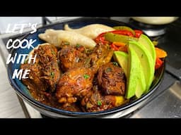 Let’s Cook With Me | Brown stewed chicken with boiled dumplings, stewed lentils & steamed vegetables