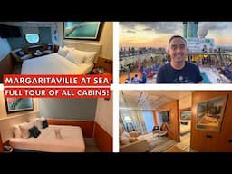 Let's tour EVERY cabin type on Margaritaville at Sea Paradise: Inside, Oceanview and Suites!