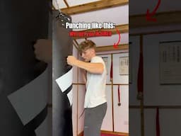 Punching like this will INJURE you..